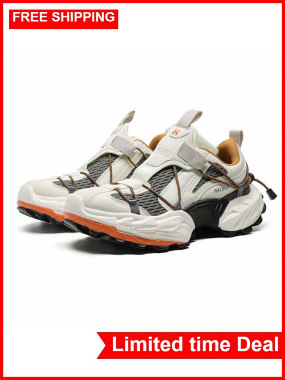 Unisex Chunky Platform Sneakers 2.4 Inch Height Boost Quick-Lace Retro Dad Shoes
